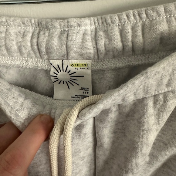 OFFLINE by Aerie Cloud Fleece Baggy Jogger Grey Color size small - Picture 4 of 7